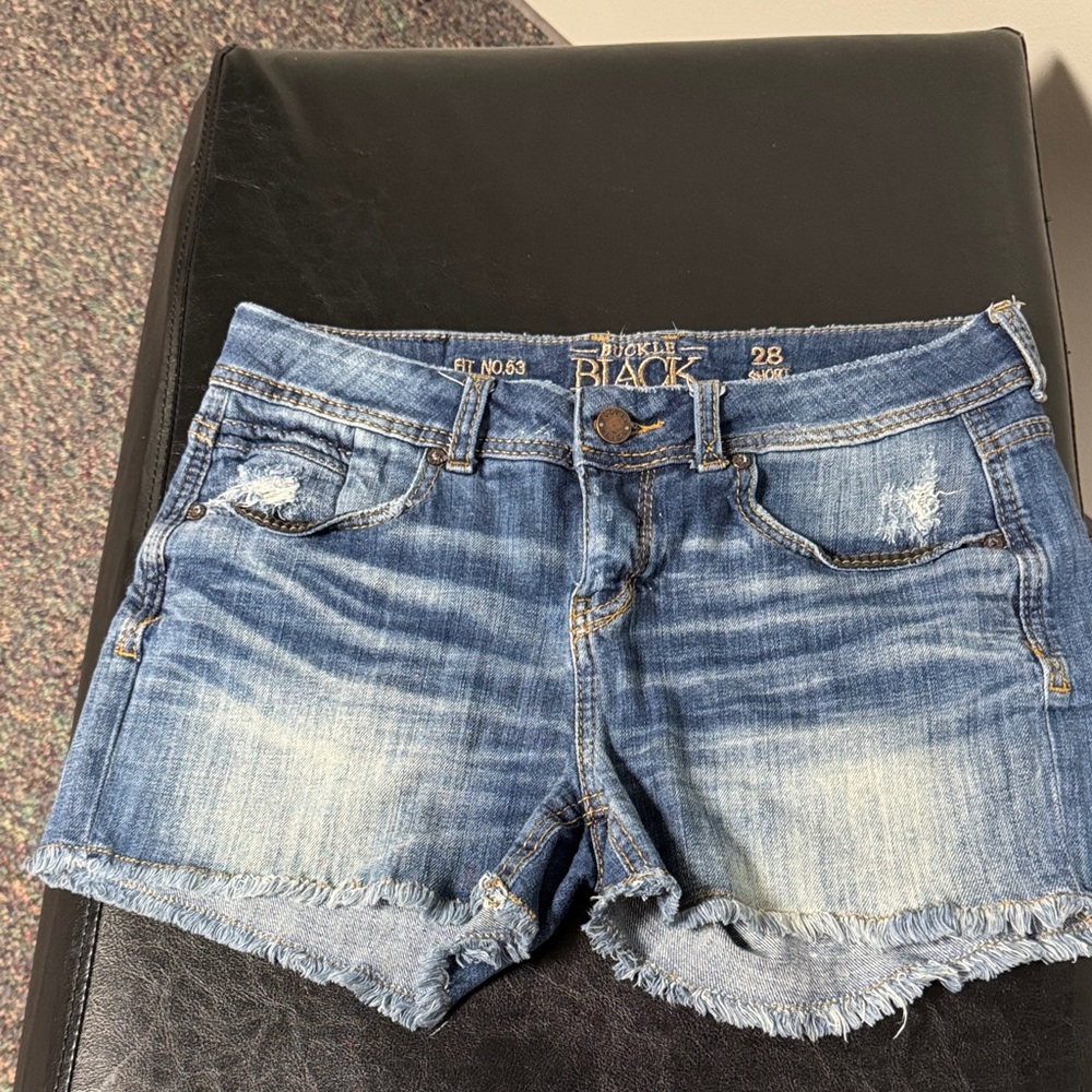 Black Brand Faded Blue Jean Shorts